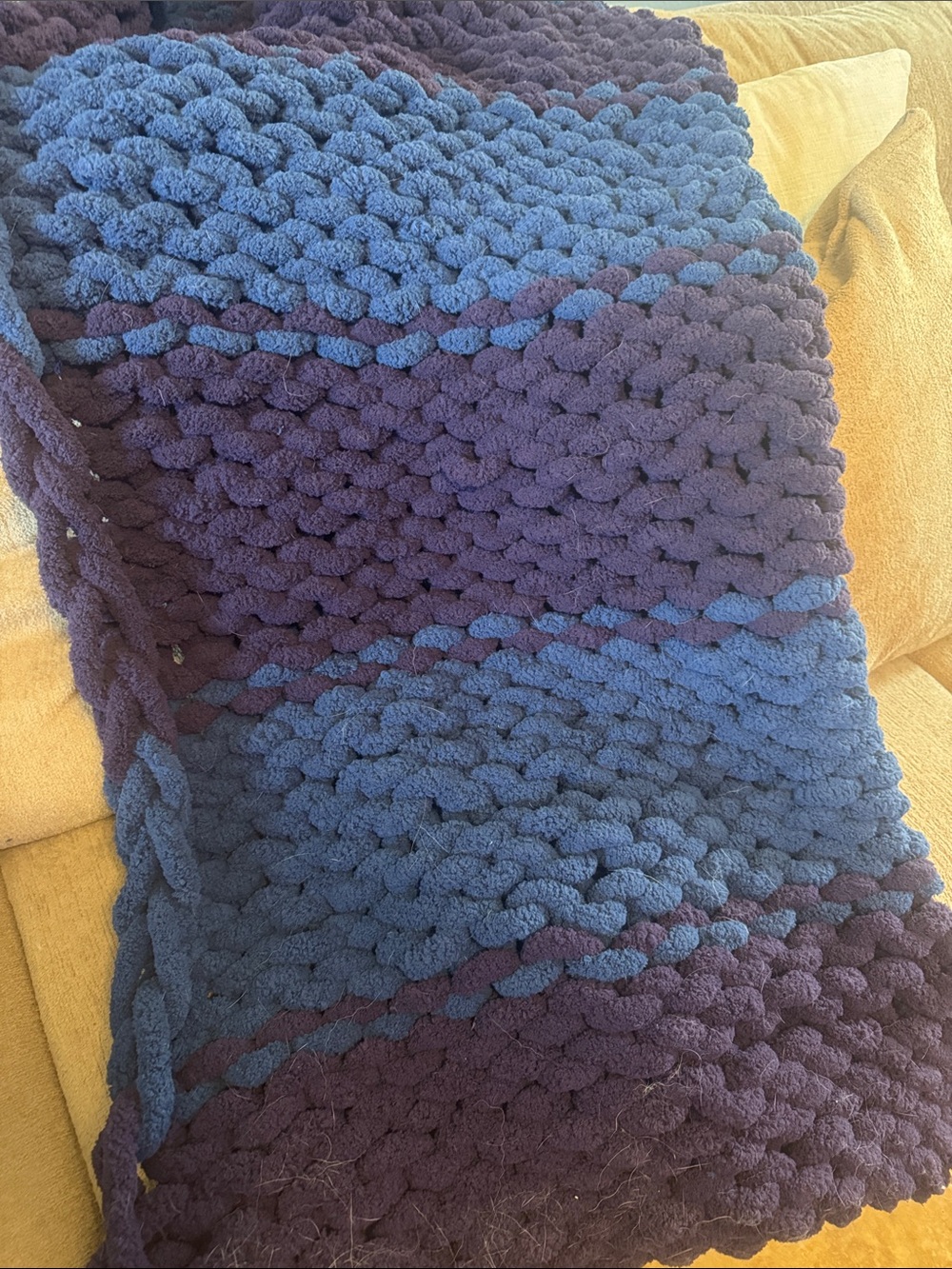 Hand Crafted Chunky Knit Blanket